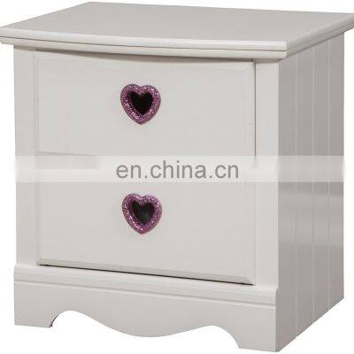 2-Drawer Nightstand Frost White