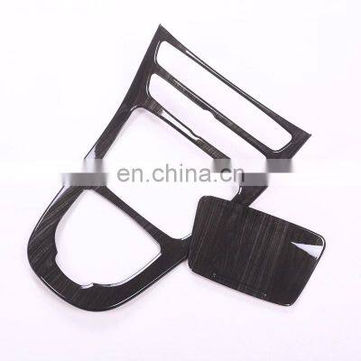 New Black ash Wood Grain For Mercedes Benz E Class W213 2016 2017 ABS Console Gear Panel Frame Cover Trim Stickers