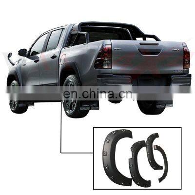 Latest Style Wheel Arch Liner ABS Fender Flares Black Grey for Toyota Hilux 2021 4x4 Decorated Accessories