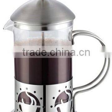 brushed stainless steel french press, cook pro coffee plunger