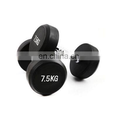 Factory Directly Sale Home Fitness 2.5-50kg Dumbbell Set Rubber Gym Equipments Round Rubber Dumbbell