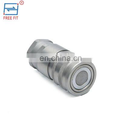 1/2 body 3/4 SAE flat face hydraulic quick coupling for excavator skid steer loader faster female connect