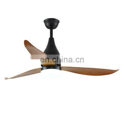 3 wooden blade modern ceiling fan light led indoor decoration vintage industrial design pendant lamp for restaurant