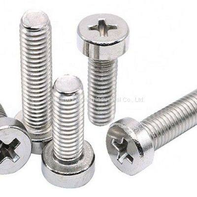 Customized Cross Recessed Screw , Stainless Steel Fillister Head Screw