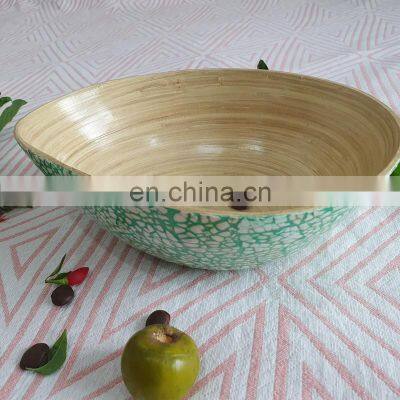Бамбуковая салатница, миска для попкорна, детская миска, антиквариат для декора, новый подарок для дома photo-2