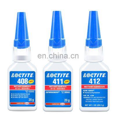Loctiter Super Glue 408 411 412 Instant Dry Glue Repair Adhesive 20g General Purpose Glue
