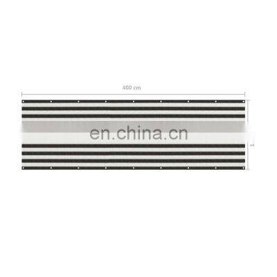 Balcony Cover Privacy Screen Canopy Patio Wind Protection 100% HDPE Anthracite and White 75 x 500 Cm/120x400 cm photo-3