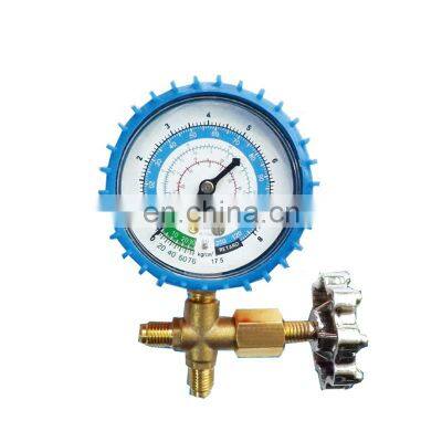 Conjunto de manômetros de coletor único em latão CT-466 para sistema de refrigeração HVAC, para carregamento de ar condicionado automotivo e manômetro de coletor único para AC photo-2