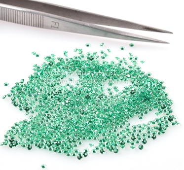 High Quality For Jewelry Spinel Green Round Cut Small Size Nano Spinel Loose Gemstone Crystal photo-2