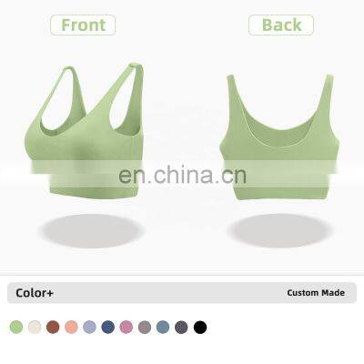 LOLOLULU Private Label Women Gym Yoga Bra V Neck Tank Top Fitness Athletic Clothes