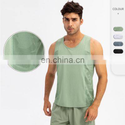 Custom Logo Breathable Men Sports Fitness Gym Tanks Training & Jogging Wear Quick Dry Tank Top Workout Running Clothes