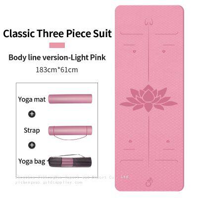 Yogamat Tpe New Balance Tpe Yoga Mat With Logo Travel Non Slip