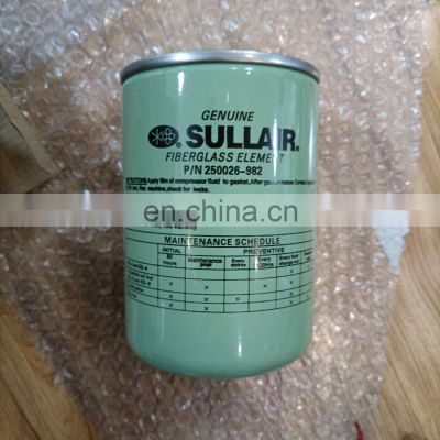 Sullair 250026-982 oil filter air compressor spare parts high quality