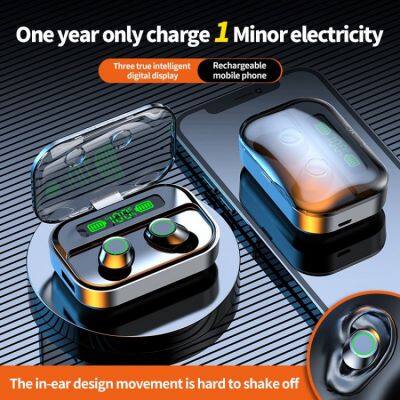 TWS Wireless Earphone Hifi Stereo Surround Mini Earbuds Touch Control LED Display 800mAh Large Capacity Sport Music Headset photo-5