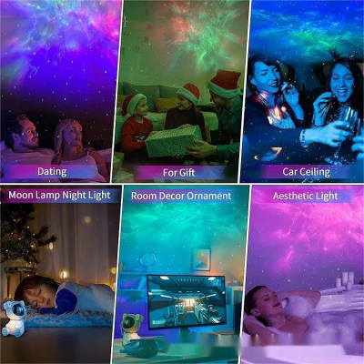 Creative Christmas Gift HD Film Astronaut Galaxy Projector Light Remote Control Starry Sky Proyector Lamp Led Moon Night Lights photo-5
