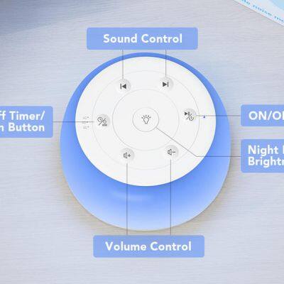 Desktop White Noise Machine Sleep Sound Machine for Baby Sleep Soother With 7 Colors Night Lights Easy to Carry photo-6