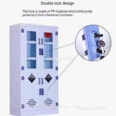 Медицинский шкаф для хранения химических веществ из ПП | Безопасное хранение антисептиков для больниц и коррозионных жидкостей | С антипроницаемой лоткой