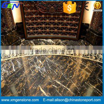 Good Price Natural Polished Black Gold Marble Tiles