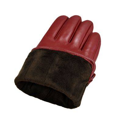 Genuine Winter Sheepskin Leather Glove for Women photo-5
