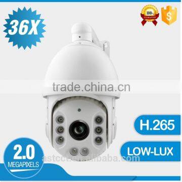 Full Metal Housing H.265 low illumination 2.0MP HD 36X HI3516A IP PTZ IR CCTV High Speed Dome Camera ip 66