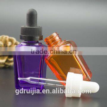 30ml orange square bottles with dropper caps for e juice