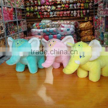 elephant plush toy wholesale, colorful cute small elephant plush toys