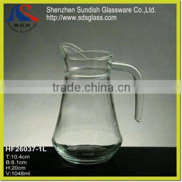 2015 clear glass jar glass bottle with lid HF26037-1L