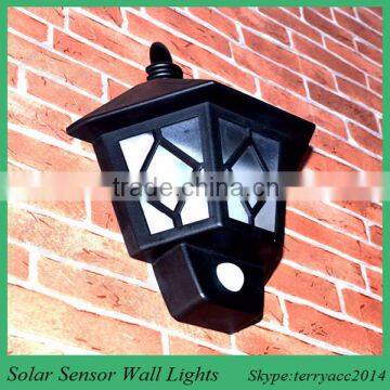 Solar Wall Light 2 LEDs Waterproof Wireless Decorative for Outdoor Garden Fence Wall Step