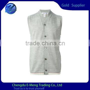 2015 Fashion Blank Sleeveless Hoodies Tank Top with Buttons up