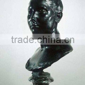 Green bronze lady bust