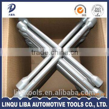 Hardware Tool Carbon Steel Cross Rim Torque Wrench/4 Way Wheel Spanner