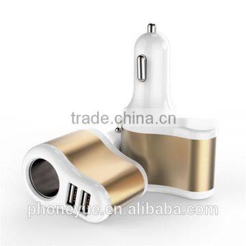 dual port car cigarette lighter socket adapter charger for iphone