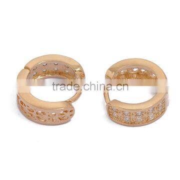 Earring, Fashion Gold Jewelry Crystal Zircon Setting Stunning Pave Setting Brass Earring, Earring Jewelry Wholesale P9306