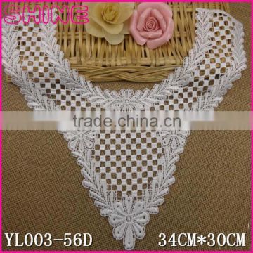 Factory Cheap 34cm*30cm Water Suloble Floral Nylon New arrival latest design Latest embroidery long V sexy neck collar for women