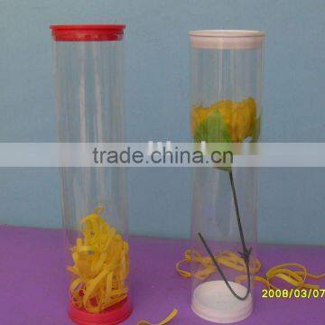 clear round barrel, plastic tube, clear plastic cylinder with customized in any designs