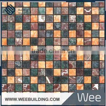 MB066A 23x23mm Mix Color Natural Stone Mosaic Tiles on Sales