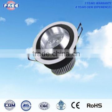 3w LED ceiling light accessory parts aluminum alloy round unility,used for shopping mall,supermarket,hotel,high-grade household