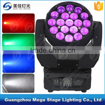 6-50 degree zoom angle 4in1 19x15W Zoom led wash movinghead