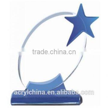 New Design Acrylic Awards and Trophies With Star , Cheap Glass Trophy Award, Crystal Trophy Award photo-2