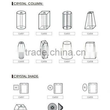 crystal columns for table lamps