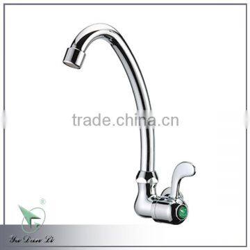 chrome finish single handle kitchen faucet