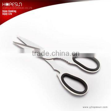 Full stainless steel scissors with soft grip ring handle