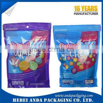 16 years wholesale aluminum foil candy bar packaging zipper bag