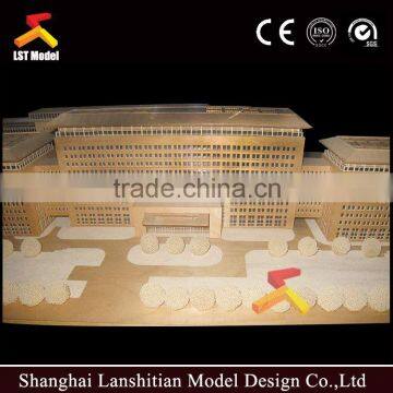 factory making architectural villa model with furniture