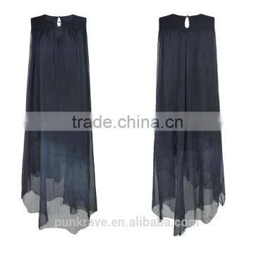 PQ-125 PUNK RAVE Brand Magician Conjures Beautiful Fish Tail Real Silk A Shape Long Dress photo-4