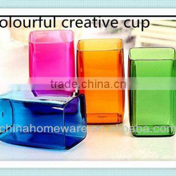 creative couple cup plastic square cups