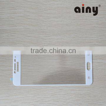 2016 newest anti-fingerprint full cover tempered glass, 0.33mm 2.5D Screen protector for Samsung C7 white