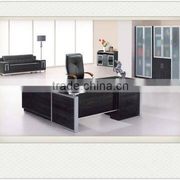 2 step black modern office desk