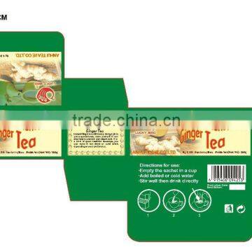 OEM Customized 9g/20Sachets/24Boxes/Carton Instant Honey Ginger Tea