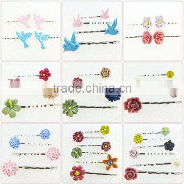 Wholesale Kids Hair Accessories Resin Glitter Pendant Shape Crystal Hairband Kids Magnetic Hair Clip photo-6